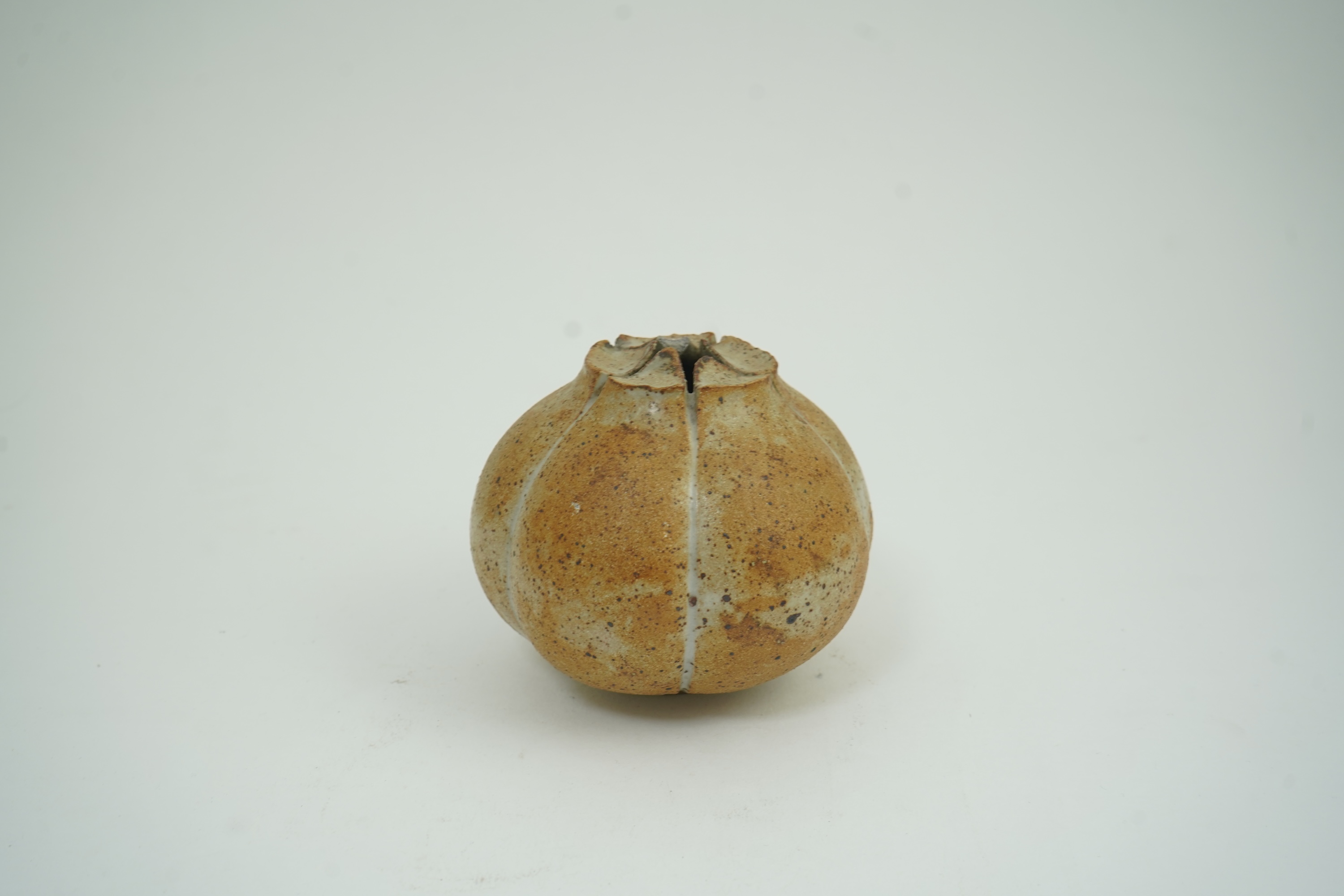 Alan Wallwork (1931-2019): A stoneware 'Seed Pod' vase